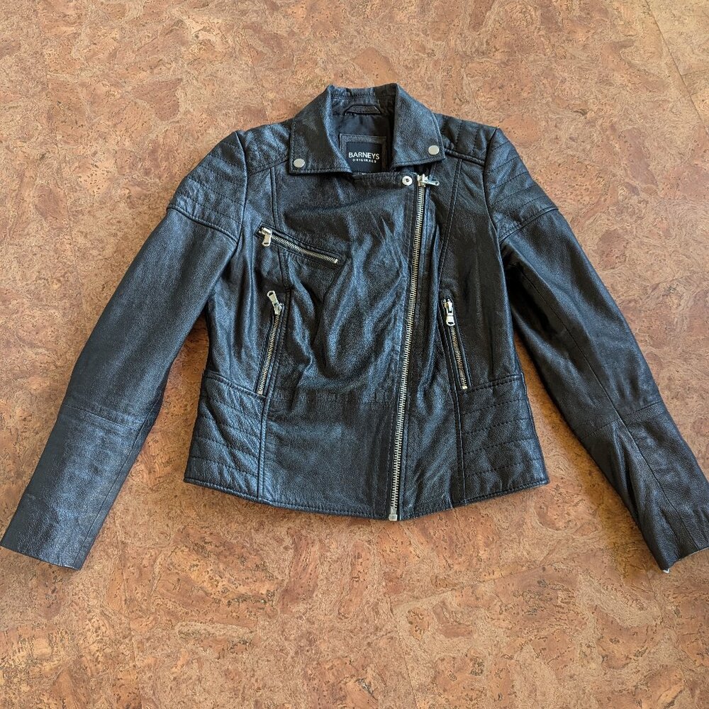 Barney's original leather jacket size 10